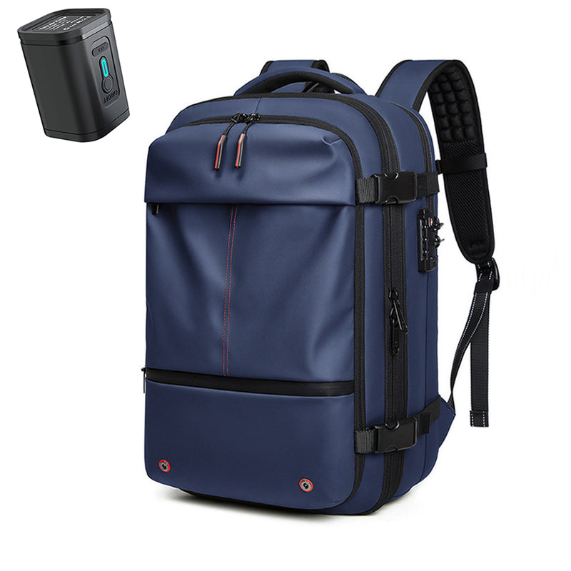 AIRTRAIL Rucksack - Komprimierbarer Reiserucksack mit 17,3" Laptopfach und Vakuumkompression