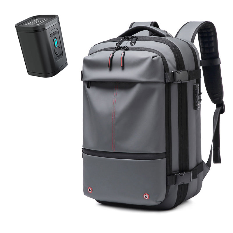 AIRTRAIL Rucksack - Komprimierbarer Reiserucksack mit 17,3" Laptopfach und Vakuumkompression