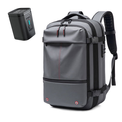 AIRTRAIL Rucksack - Komprimierbarer Reiserucksack mit 17,3" Laptopfach und Vakuumkompression