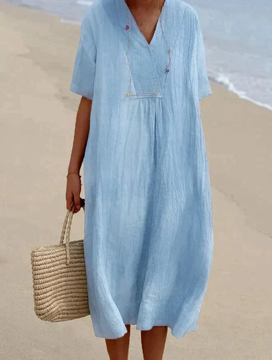 ARIA DRESS - Sommerkleid aus Baumwoll-Leinen für höchsten Komfort
