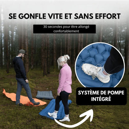 Airtrek Mat - inflatable camping mattress with foot pump & ergonomic design 1
