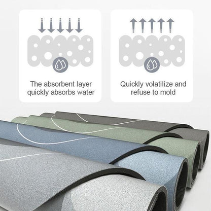 AquaComfort - Alfombrilla de baño de microfibra suave y de secado rápido
