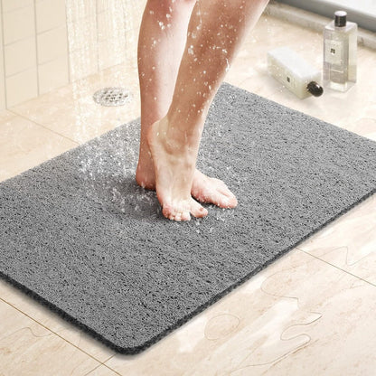 Alfombrilla de ducha Aqualuxe - Alfombrilla antideslizante de secado rápido con diseño de drenaje higiénico