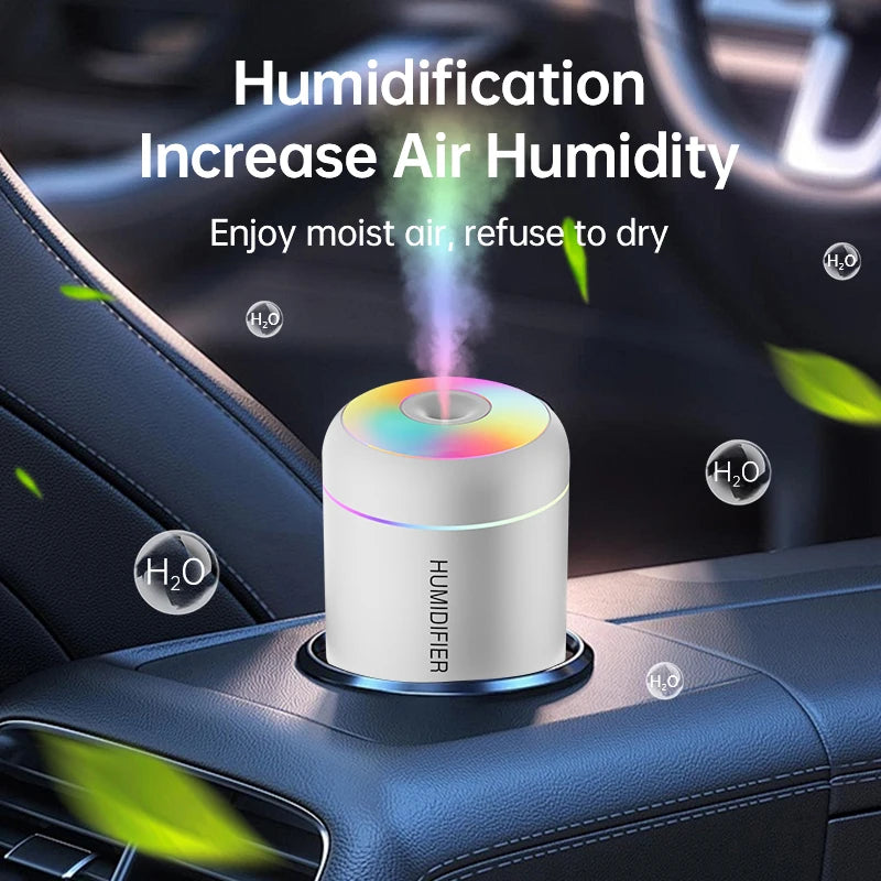 AromaMist Mini – 180ml USB Luchtbevochtiger met LED-verlichting