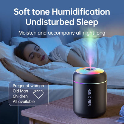 AromaMist Mini – 180ml USB Luchtbevochtiger met LED-verlichting