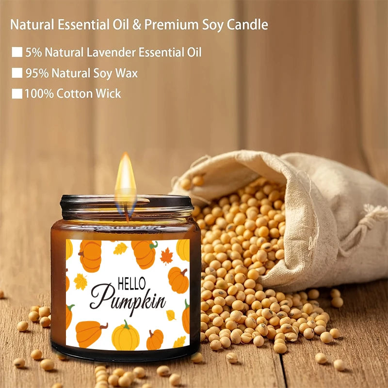 AutumnGlow - Bougie en cire de soja parfumée avec arôme d'automne