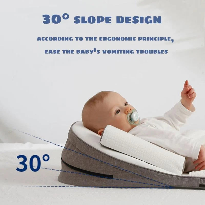 BABY DREAM SUPPORT – Side Sleeper Pillow with Anti-Reflux Inclination for Newborns