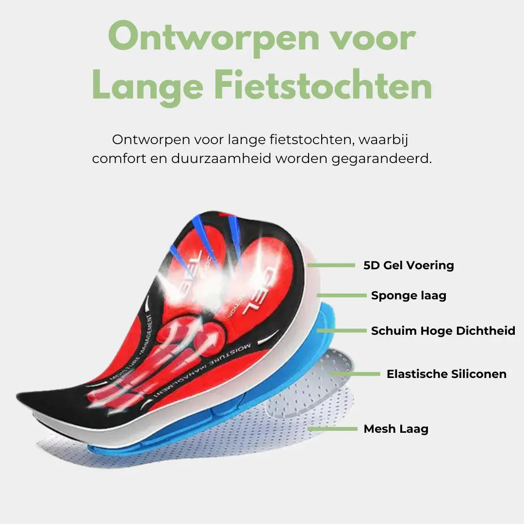 VELOCOMFORT - Gelgevoerde fietsbroek voor langeafstandscomfort