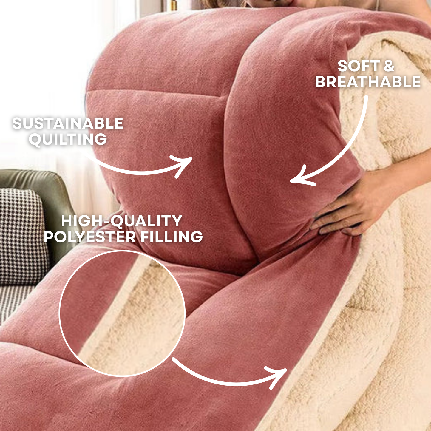 CozyDream slaapkamerdeken - dubbelzijdig luxe comfort voor een diepe, rustgevende slaap