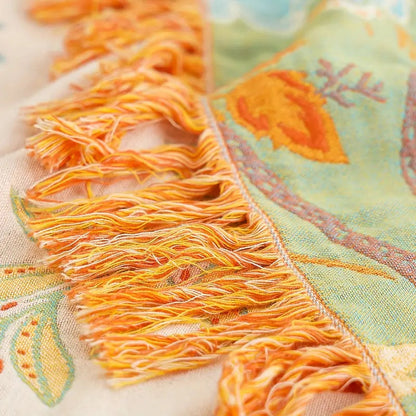 BohoWeave – Manta reversible de algodón con patrón jacquard