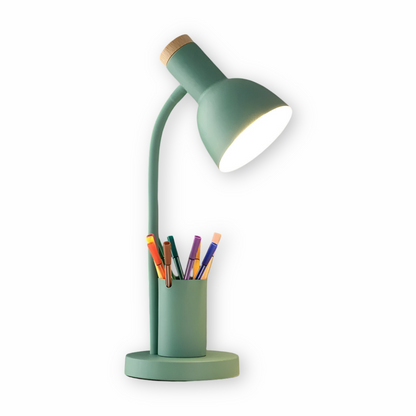 LumoDesk – lámpara de mesa LED con soporte para bolígrafos para organización e iluminación
