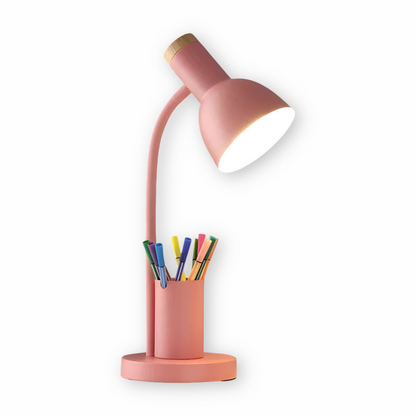 LumoDesk – lámpara de mesa LED con soporte para bolígrafos para organización e iluminación