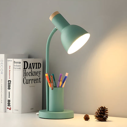 LumoDesk – lámpara de mesa LED con soporte para bolígrafos para organización e iluminación