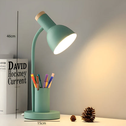LumoDesk – lámpara de mesa LED con soporte para bolígrafos para organización e iluminación