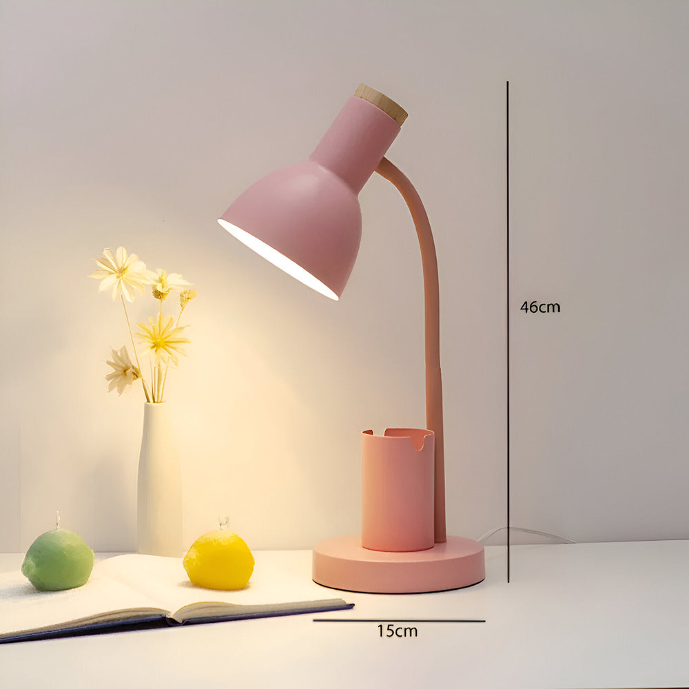 LumoDesk – lámpara de mesa LED con soporte para bolígrafos para organización e iluminación
