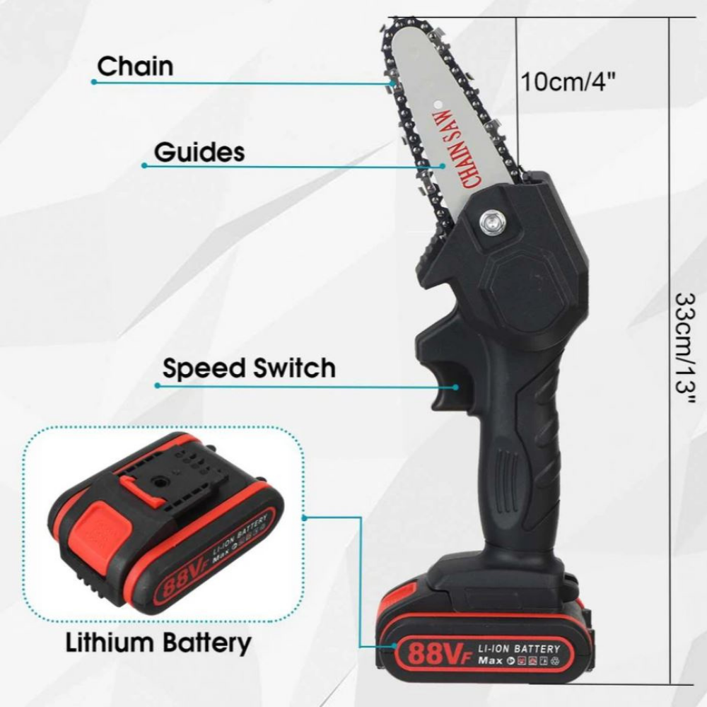CHAINCUT PRO - Tronçonneuse électrique sans fil pour un travail rapide et efficace