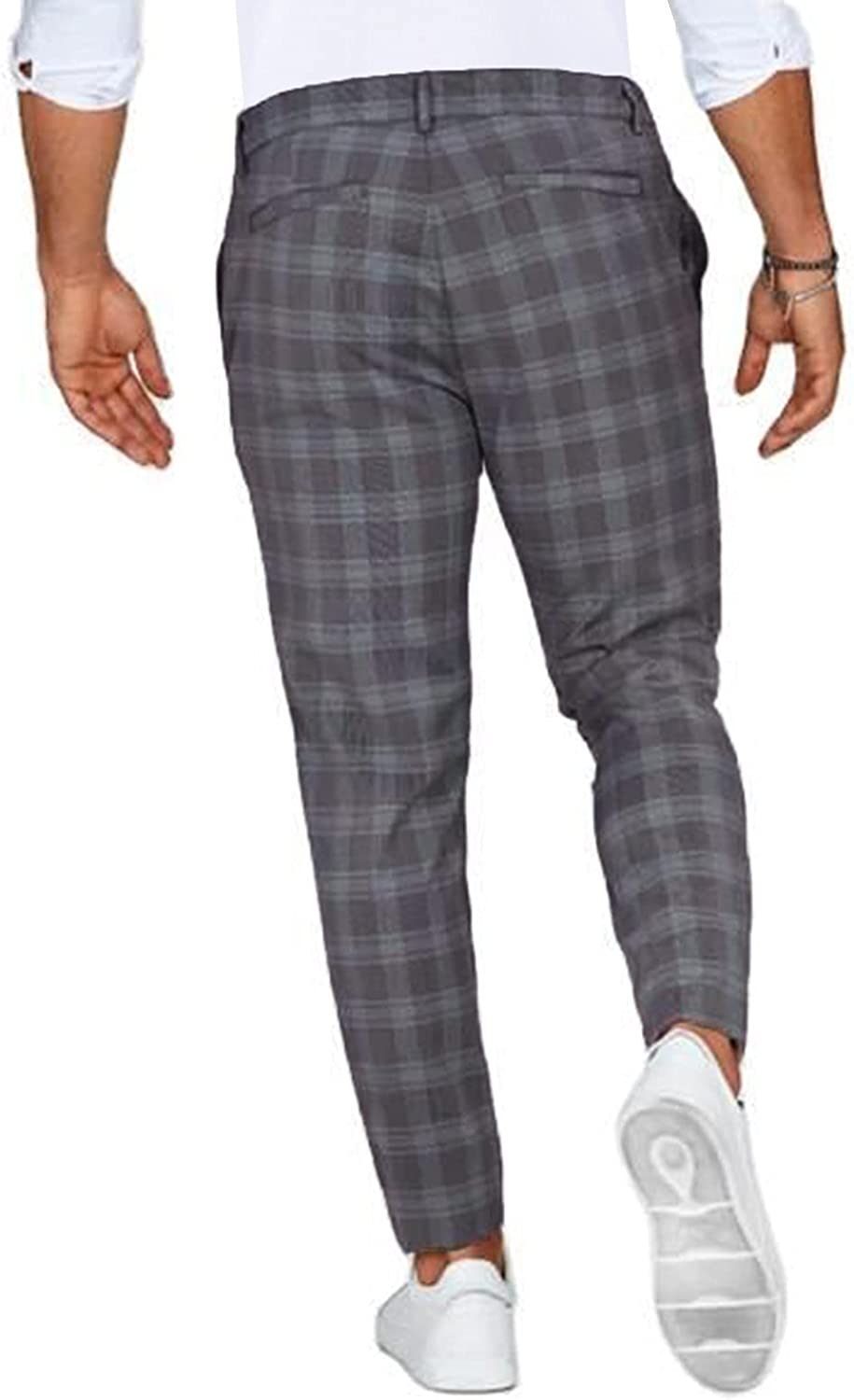 CHRIS CASUAL CHINO - Pantaloni chino da uomo con motivo a quadri per un look alla moda