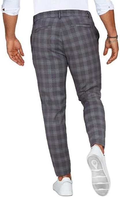 CHRIS CASUAL CHINO - Pantaloni chino da uomo con motivo a quadri per un look alla moda