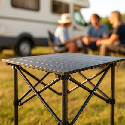 Campflex Table-foldable camping table with X frame & heat-resistant surface 1