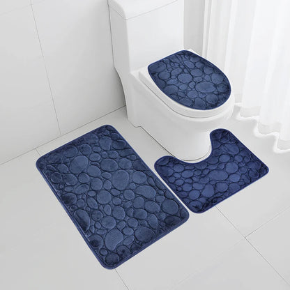 Softura – 3-Piece Non-Slip Bathroom Mat Set with Comfort & Style