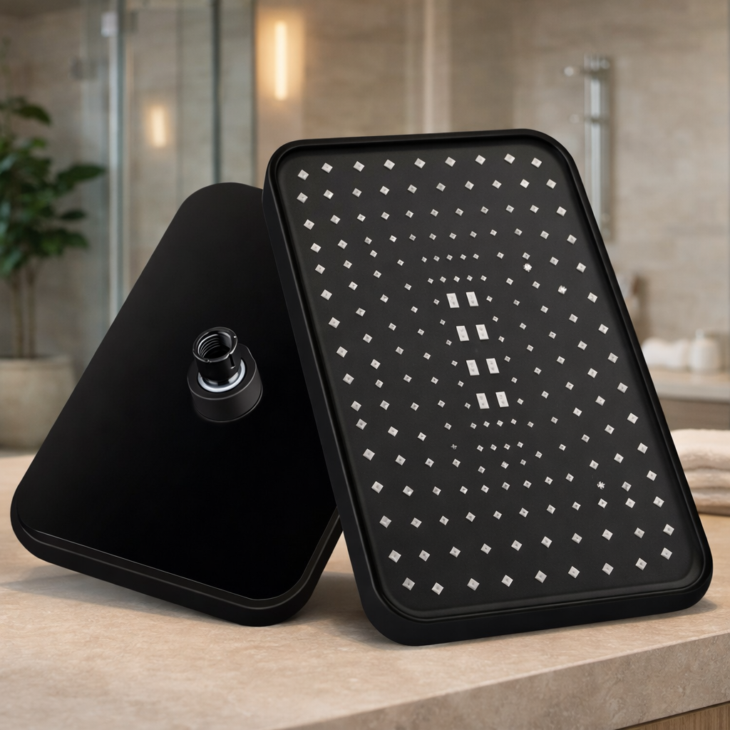 AQUELUX – 360° Säädettävä Sadesuihku Pää Tukkeutumista Estävillä Suuttimilla