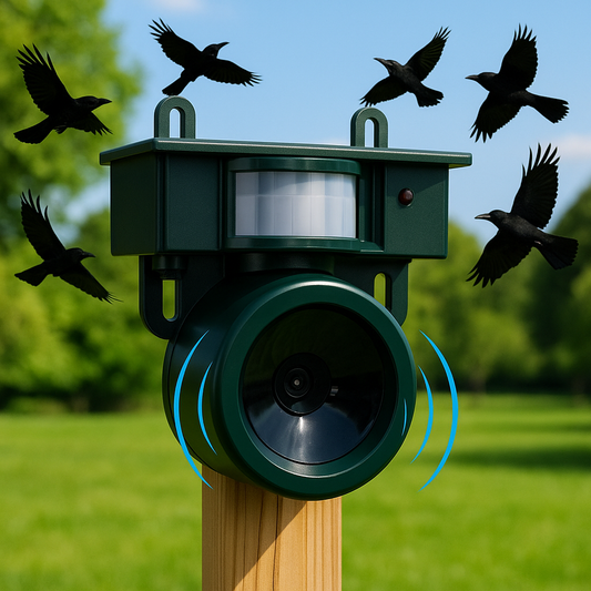 FEATHERBLOCK – Repellente per uccelli attivato dal movimento per spazi esterni silenziosi e puliti