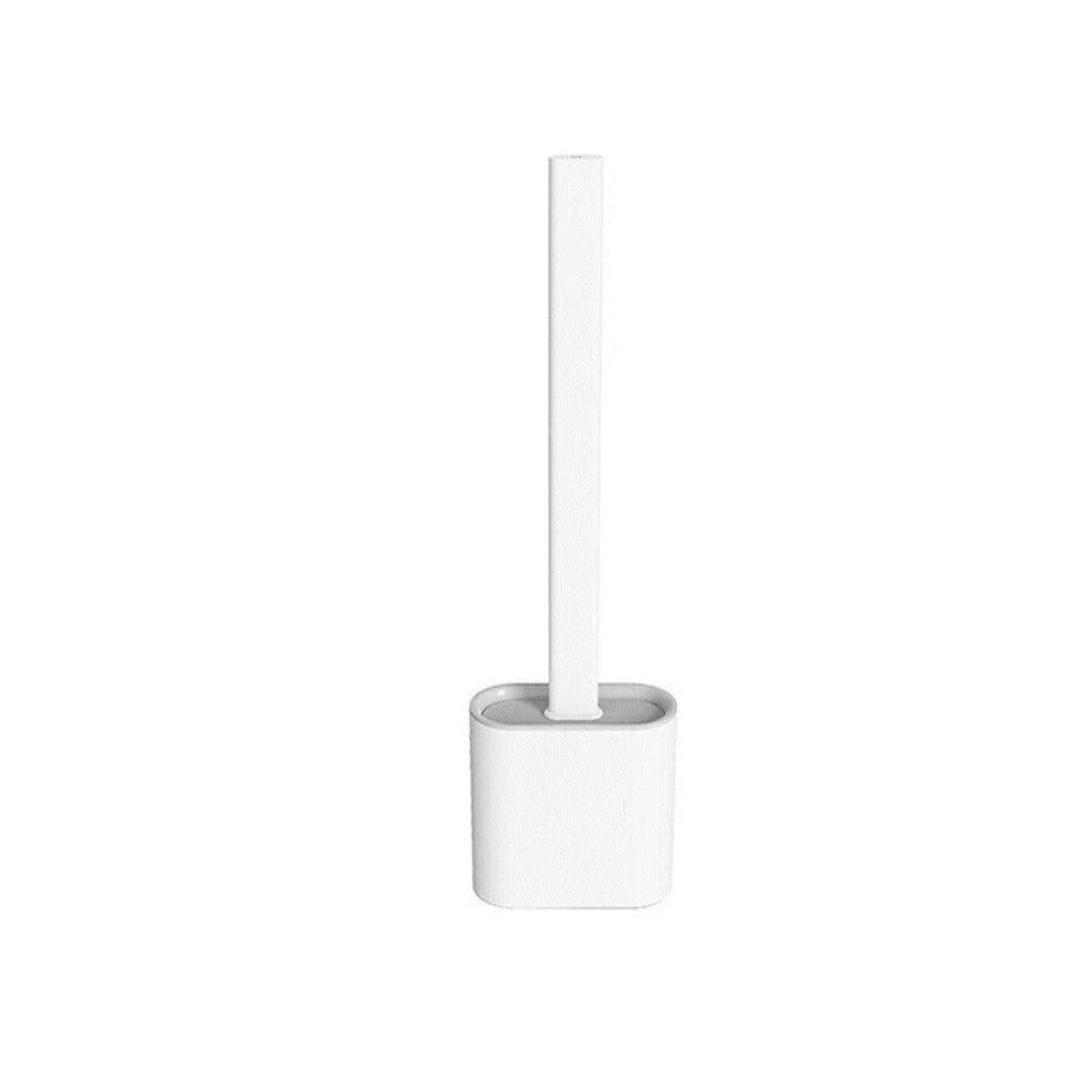 CleanBrush – Spazzola per WC in silicone igienica con supporto a parete