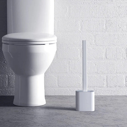 CleanBrush – Spazzola per WC in silicone igienica con supporto a parete