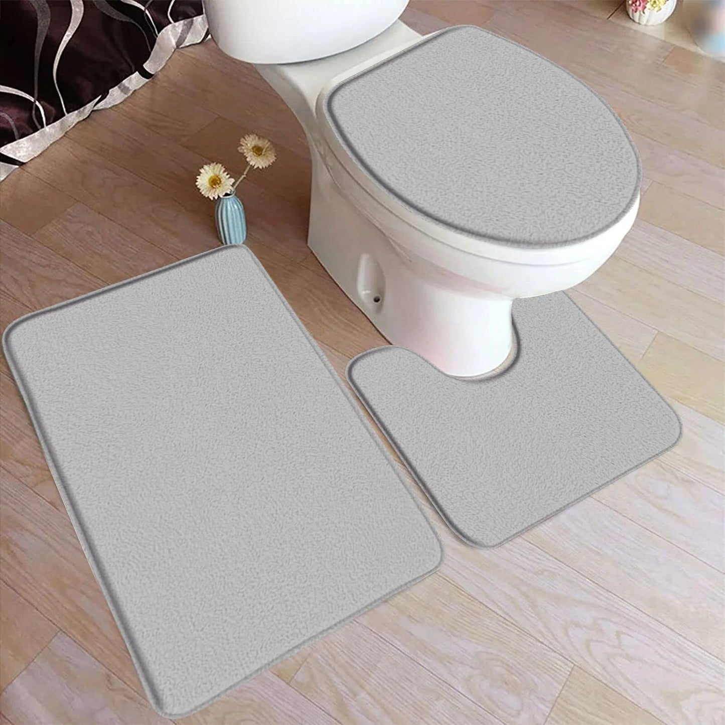 HydraMat – 3-Piece Non-Slip Bathroom Mat Set for Comfort & Safety