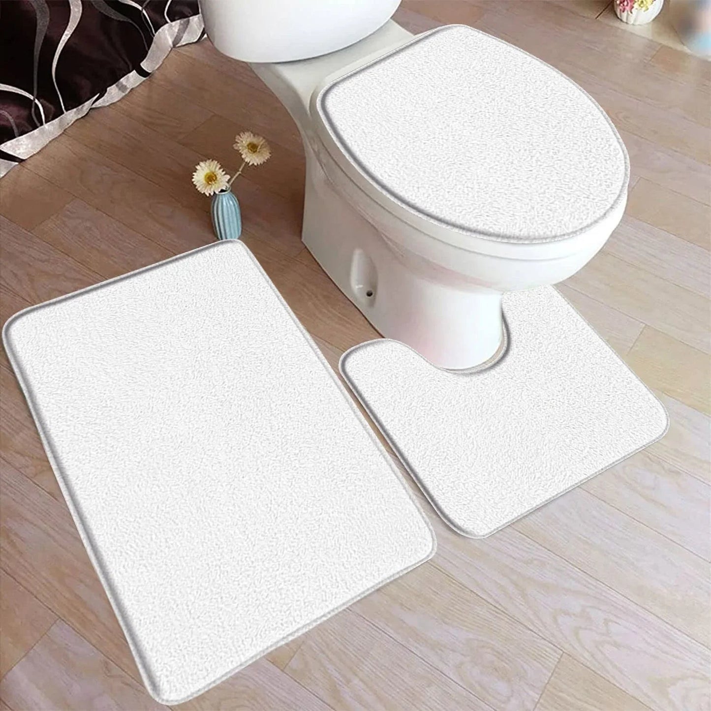 HydraMat – 3-Piece Non-Slip Bathroom Mat Set for Comfort & Safety