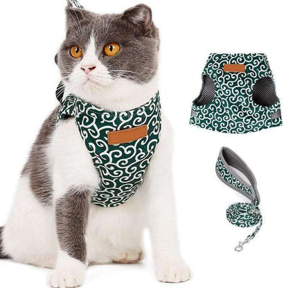 Pettorina PAWVENTURE – Set Pettorina per Gatto con Rete Traspirante e Guinzaglio