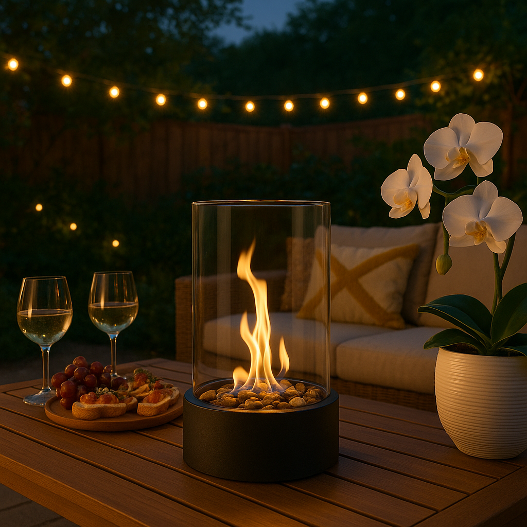Cosyflame-modern table fireplace with real flames & smoke-free bioethanol firing 0