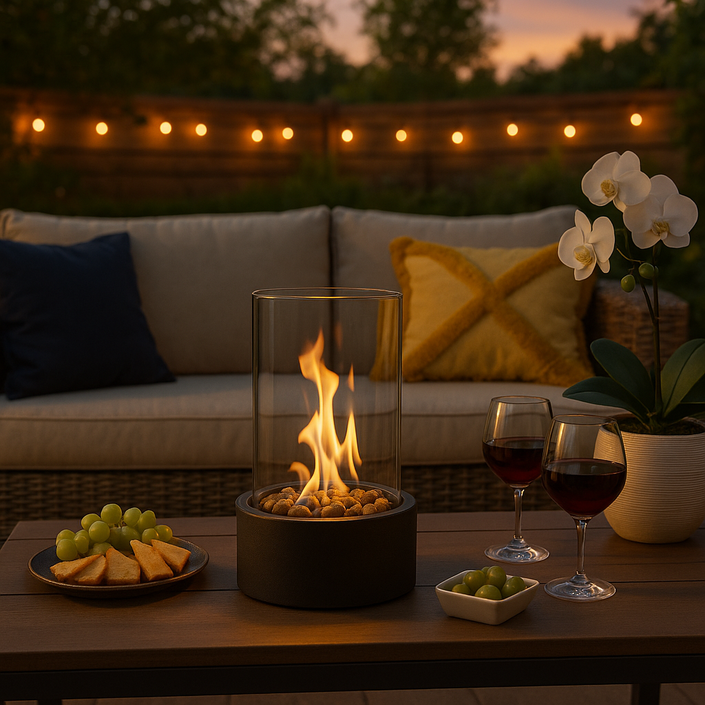 Cosyflame-modern table fireplace with real flames & smoke-free bioethanol firing 1