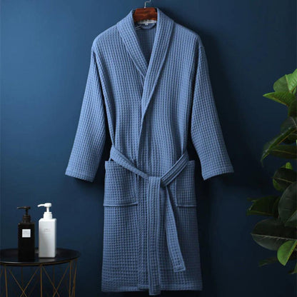 CottonLuxe – Waffle V-Neck Bathrobe made from 100% Cotton