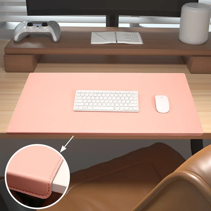 DESKCOMFORT – Ergonomic PU Leather Desk Pad with Wrist Support