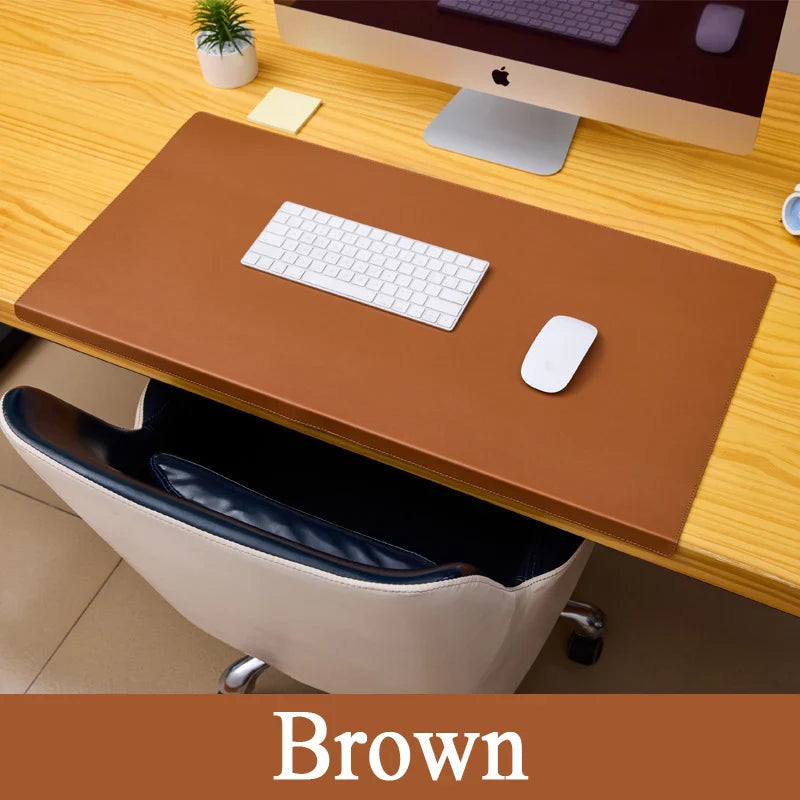 DESKCOMFORT – Ergonomic PU Leather Desk Pad with Wrist Support