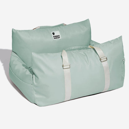 Dog seat bed for cars with adjustable seat belts and washable cover - comfortable and non -slip for safe trips 17