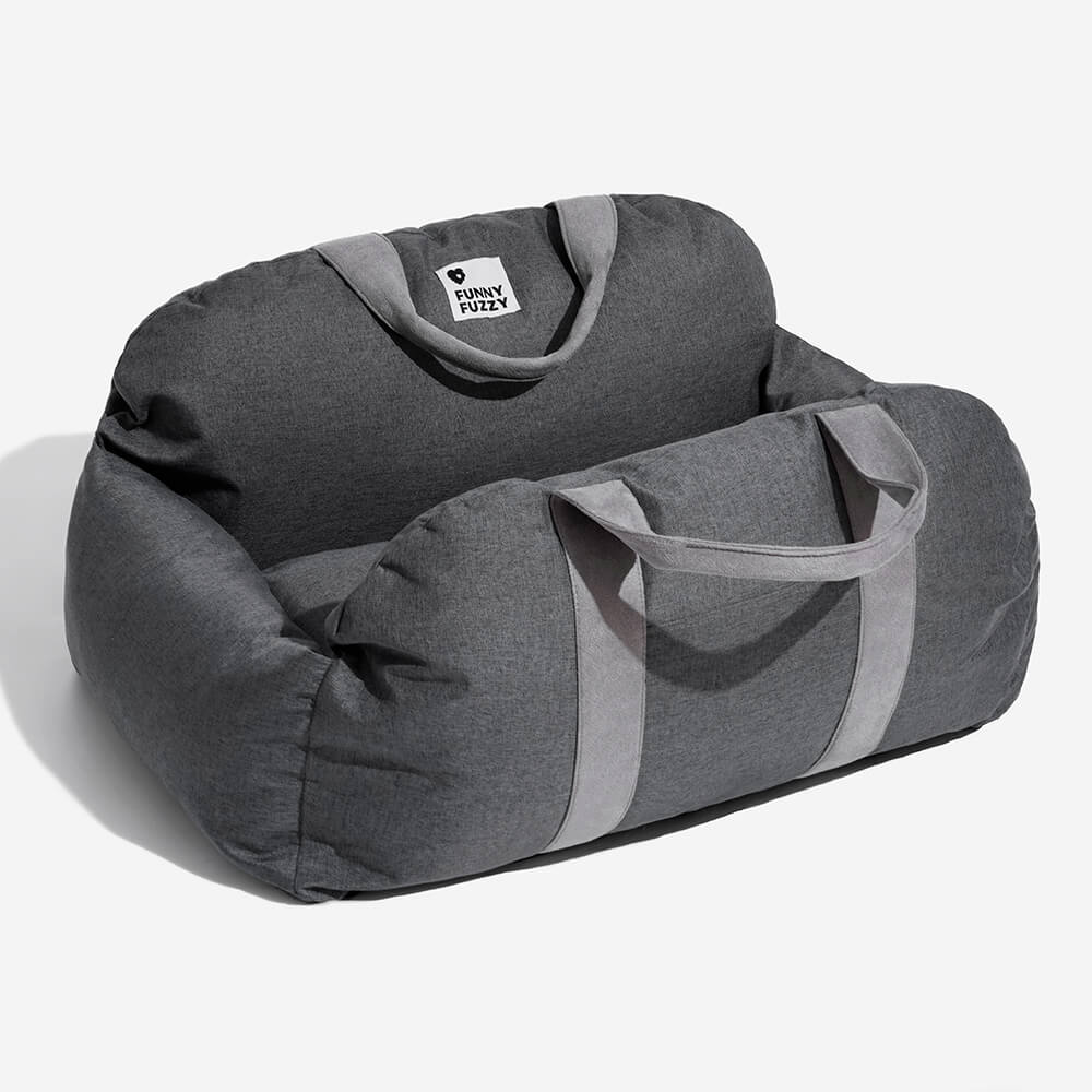 Dog seat bed for cars with adjustable seat belts and washable cover - comfortable and non -slip for safe trips 22
