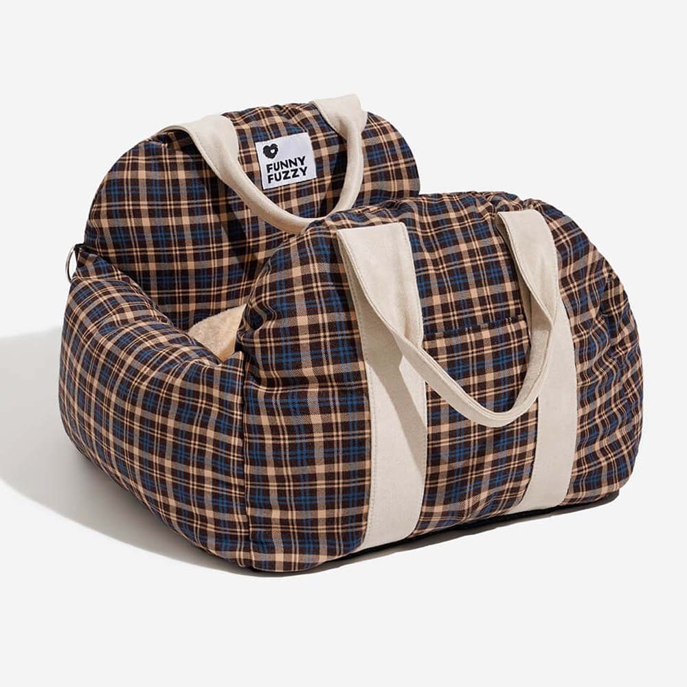 Dog seat bed for cars with adjustable seat belts and washable cover - comfortable and non -slip for safe trips 23