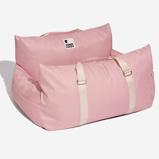 Dog seat bed for cars with adjustable seat belts and washable cover - comfortable and non -slip for safe trips 9