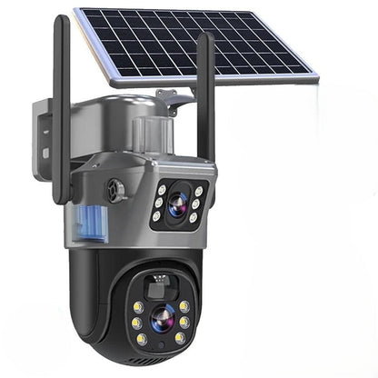 DUALGUARD SOLAR 4K - Drahtlose Outdoor-Sicherheitskamera mit Solarpanel und 10fachem Zoom