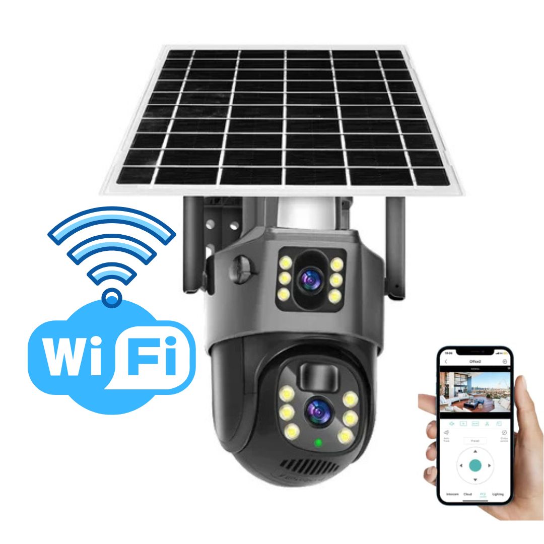 DUALGUARD SOLAR 4K - Drahtlose Outdoor-Sicherheitskamera mit Solarpanel und 10fachem Zoom