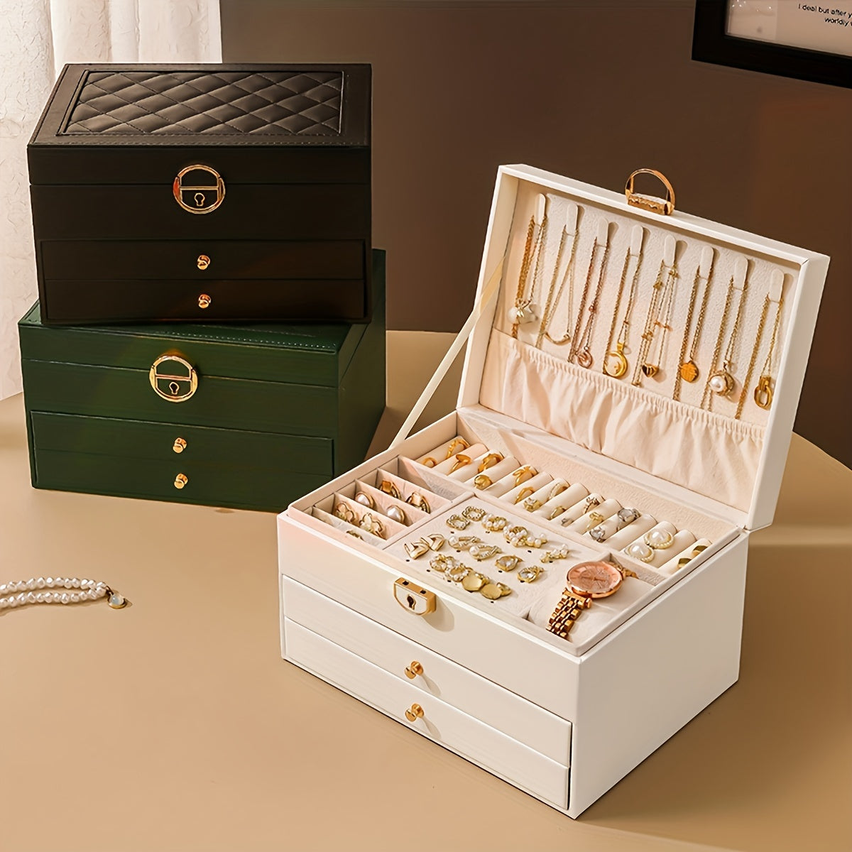 ELEGANT JEWELRY BOX - Stilvoller Leder-Organizer für Reisen & Zuhause