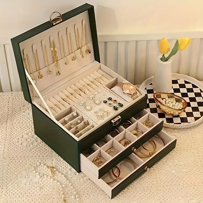 ELEGANT JEWELRY BOX - Stilvoller Leder-Organizer für Reisen & Zuhause