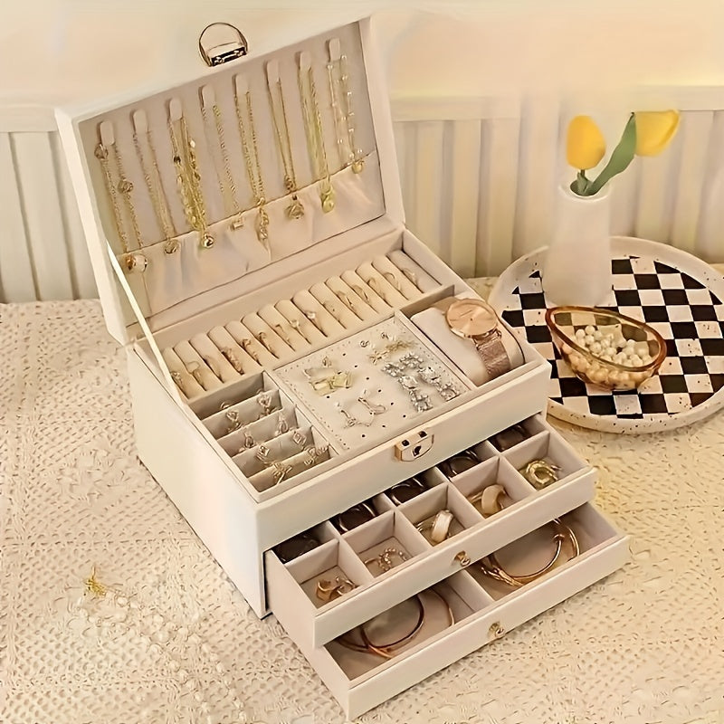 ELEGANT JEWELRY BOX - Stilvoller Leder-Organizer für Reisen & Zuhause