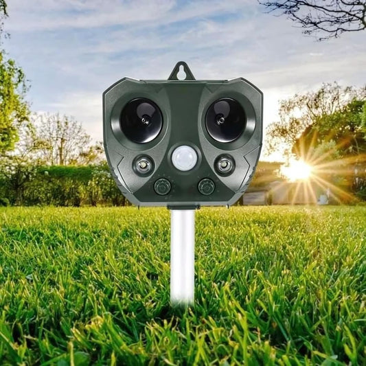 EcoSonic Guard - Repellente per animali a ultrasuoni per uso esterno