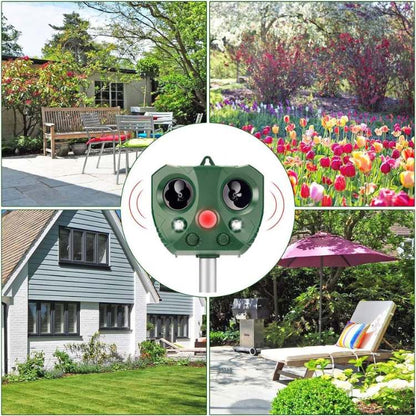 EcoSonic Guard - Repellente per animali a ultrasuoni per uso esterno