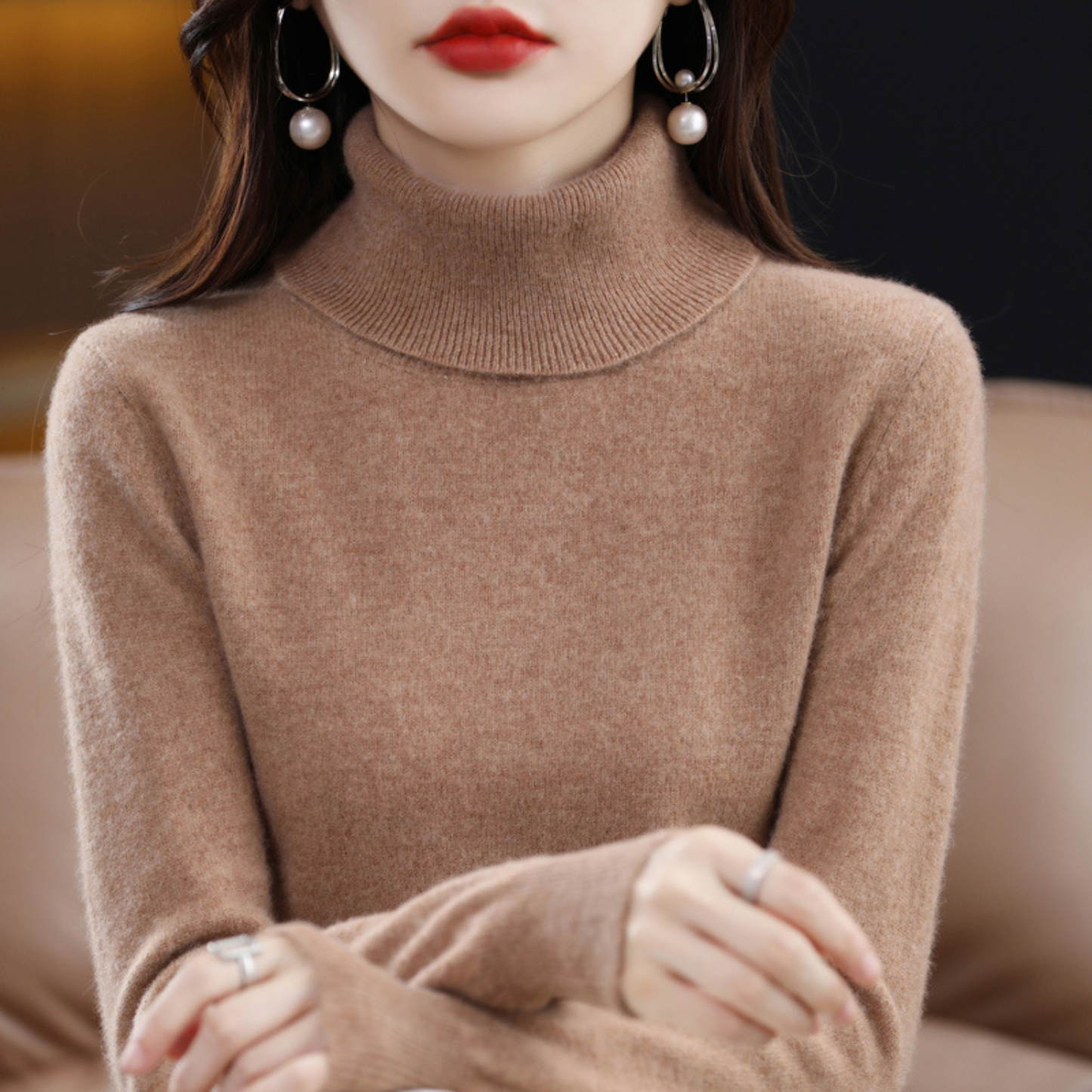 Elena Kaschmir-Rollkragenpullover - Zeitloser Stil und luxuriöser Komfort