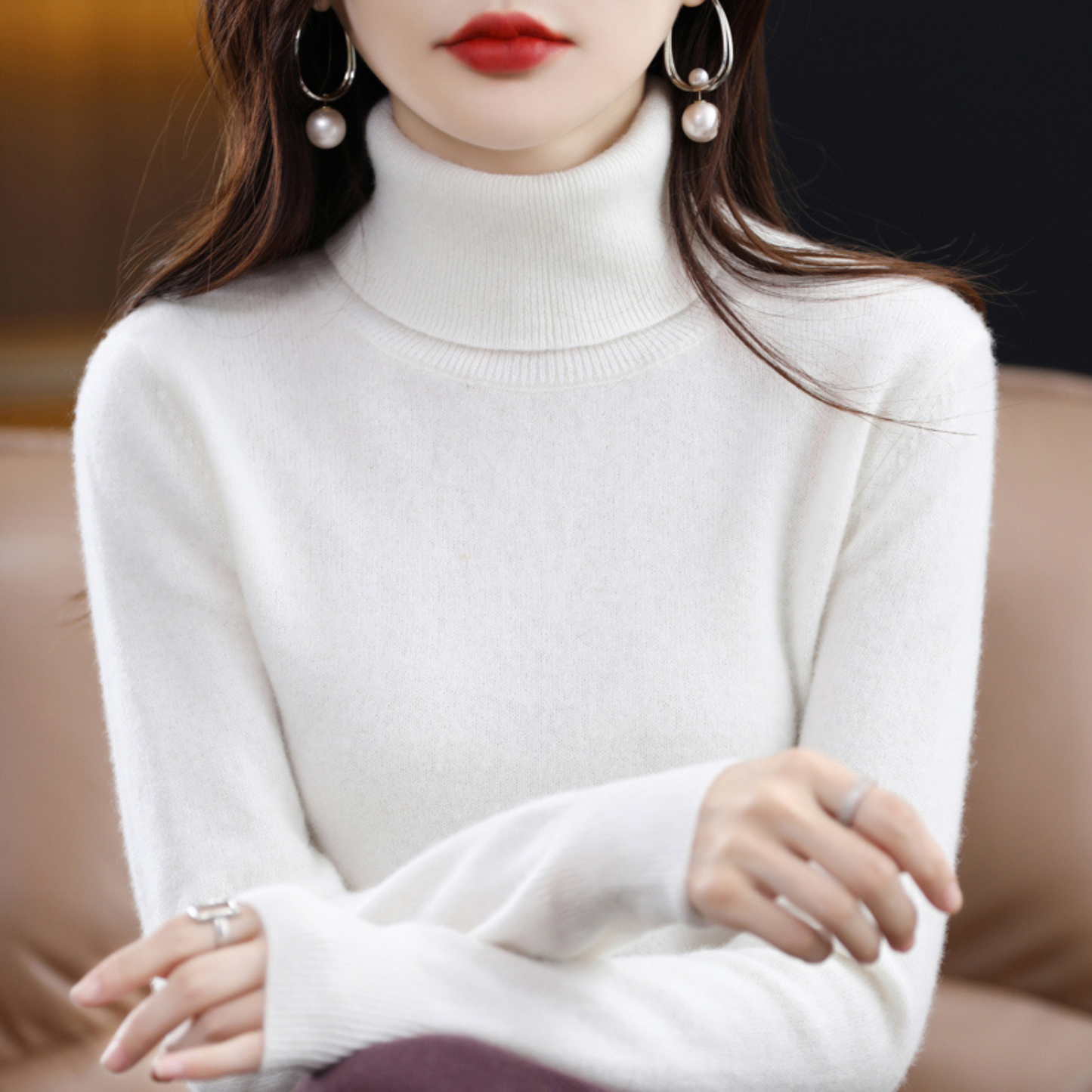 Elena Kaschmir-Rollkragenpullover - Zeitloser Stil und luxuriöser Komfort