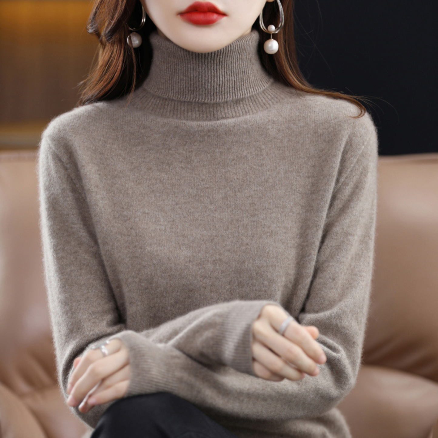 Elena Kaschmir-Rollkragenpullover - Zeitloser Stil und luxuriöser Komfort